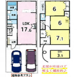 ※建物参考プラン（土地1298万円＋建物1,500万円）セット価格2,798万円※確認申請費77万円（税込）/外構費99万円（税込）別途要