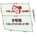 B号地　※建築条件無し売土地（更地）(間取)