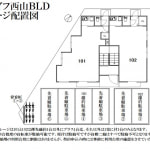 ★ハイライフ西山BLDガレージ配置図 ※先着順のガレージ台数は4台あり ※101と102には優先確保各1台あり